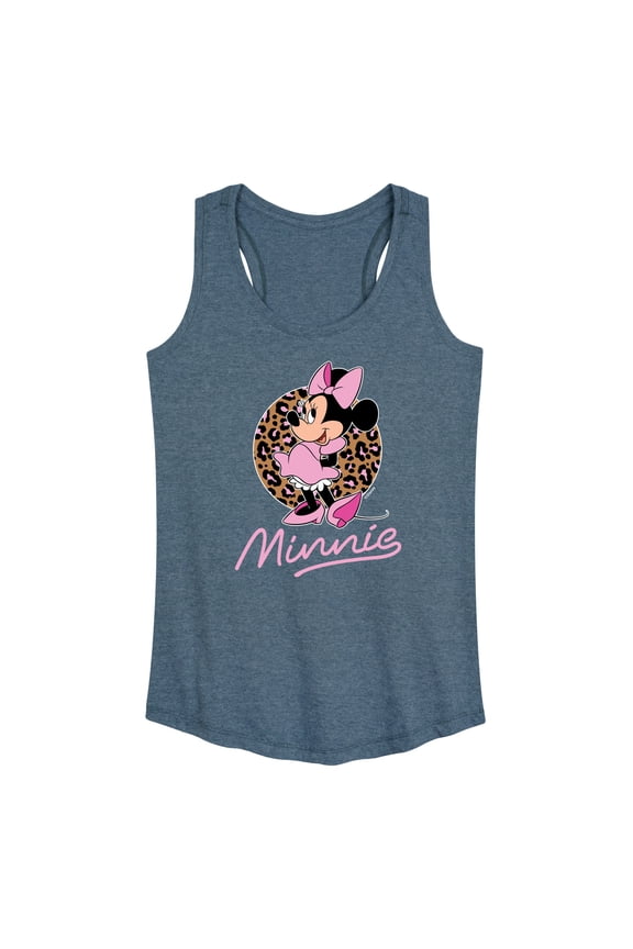 Mickey & Friends - Minnie Leopard Print - Women's Racerback Tank Top
