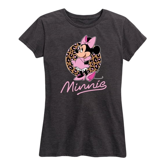 Mickey & Friends - Minnie Leopard Print - Women's Short Sleeve Graphic T-Shirt