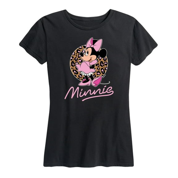Mickey & Friends - Minnie Leopard Print - Women's Short Sleeve Graphic T-Shirt