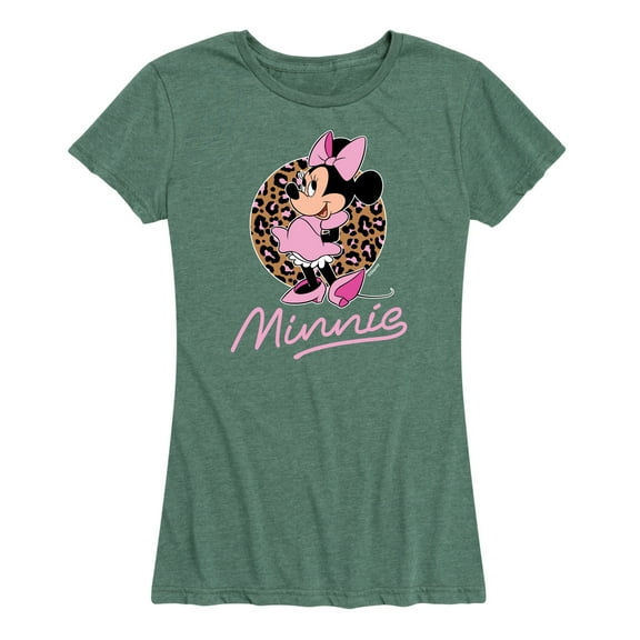 Mickey & Friends - Minnie Leopard Print - Women's Short Sleeve Graphic T-Shirt