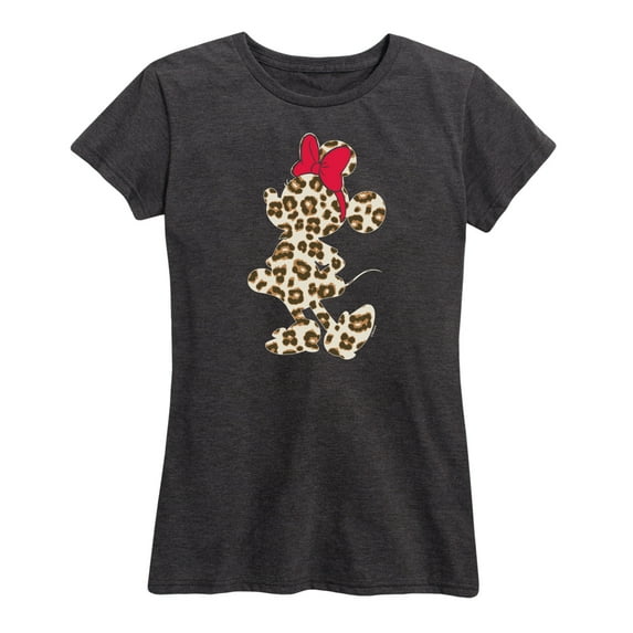 Disney - Minnie Leopard Print Silhouette - Women's Short Sleeve Graphic T-Shirt