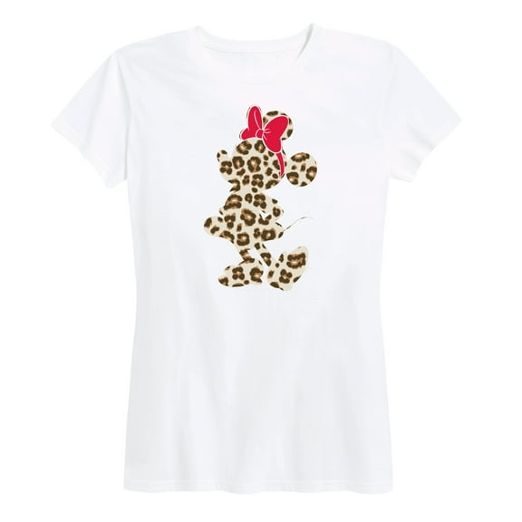 Disney - Minnie Leopard Print Silhouette - Women's Short Sleeve Graphic T-Shirt