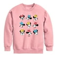 thumbnail image 1 of Disney - Mickey & Friends - Minnie Mouse - All the Expressions of Minnie - Toddler And Youth Crewneck Fleece Sweatshirt, 1 of 4