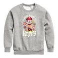 thumbnail image 1 of Disney - Mickey & Friends - Minnie Mouse - Do What Makes You Happy - Toddler And Youth Crewneck Fleece Sweatshirt, 1 of 5