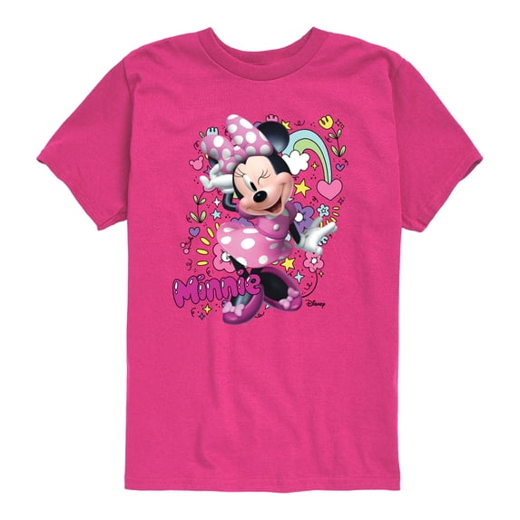 Mickey & Friends - Minnie Mouse Doodles - Youth Boys Short Sleeve Graphic T-Shirt