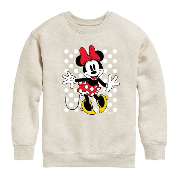 Disney - Mickey & Friends - Minnie Mouse - Polka Dots Everywhere - Toddler And Youth Crewneck Fleece Sweatshirt