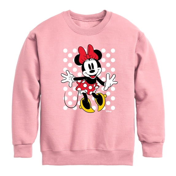 Disney - Mickey & Friends - Minnie Mouse - Polka Dots Everywhere - Toddler And Youth Crewneck Fleece Sweatshirt