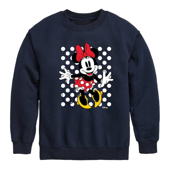 Disney - Mickey & Friends - Minnie Mouse - Polka Dots Everywhere - Toddler And Youth Crewneck Fleece Sweatshirt