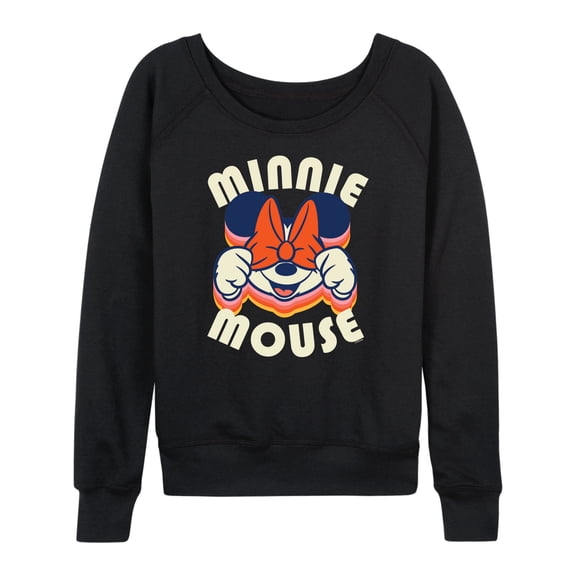 Mickey & Friends - Minnie Mouse Repeat - Women's Lightweight French Terry Long Sleeve Shirt