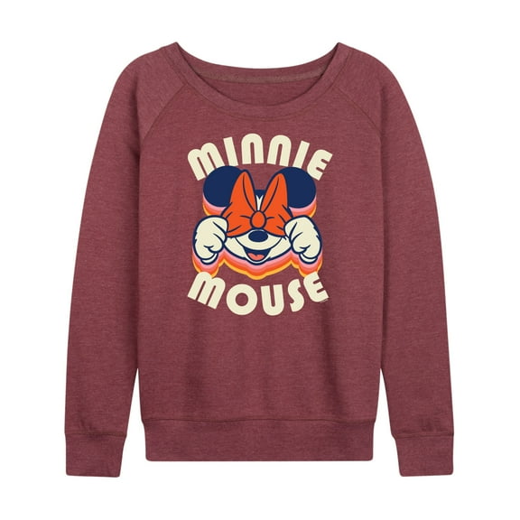 Mickey & Friends - Minnie Mouse Repeat - Women's Lightweight French Terry Long Sleeve Shirt