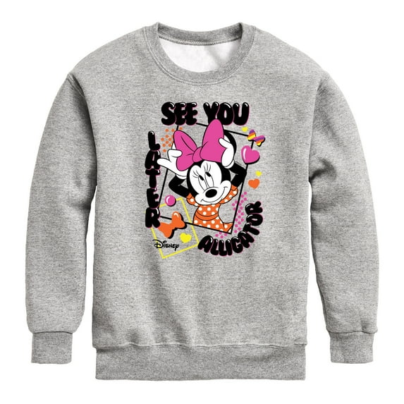 Mickey & Friends - Minnie Mouse - See You Later Alligator - Toddler And Youth Crewneck Fleece Sweatshirt
