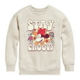 thumbnail image 1 of Disney - Mickey & Friends - Minnie Mouse - Stay Groovy - Toddler And Youth Crewneck Fleece Sweatshirt, 1 of 5
