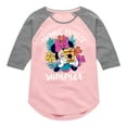 thumbnail image 1 of Mickey & Friends - Minnie Mouse Summer - Toddler And Youth Girls Raglan Graphic T-Shirt, 1 of 4