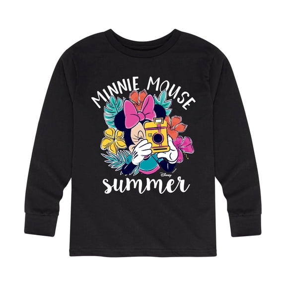 Mickey & Friends - Minnie Mouse Summer - Toddler And Youth Long Sleeve Graphic T-Shirt