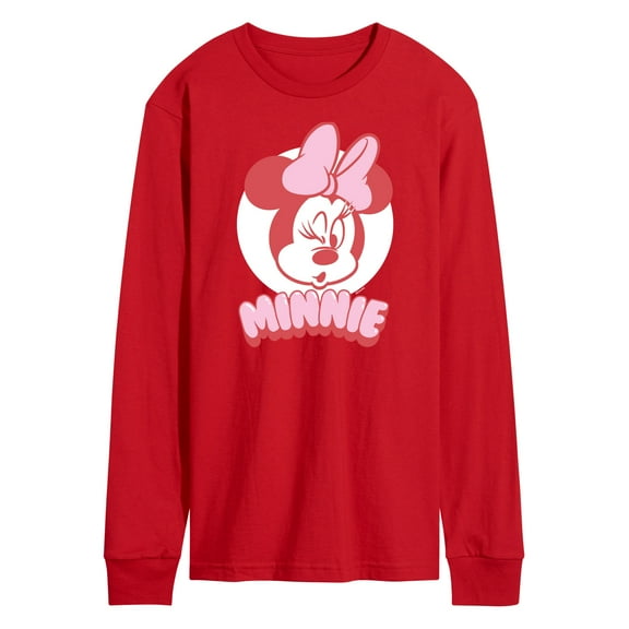 Mickey & Friends - Minnie Mouse Wink Face - Men's Long Sleeve T-Shirt