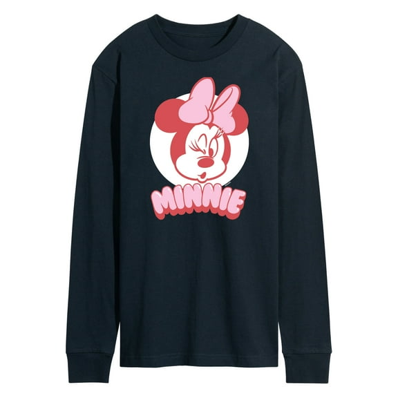 Mickey & Friends - Minnie Mouse Wink Face - Men's Long Sleeve T-Shirt