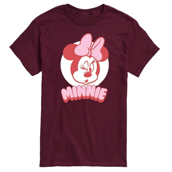 Mickey & Friends - Minnie Mouse Wink Face - Men's Short Sleeve Graphic T-Shirt