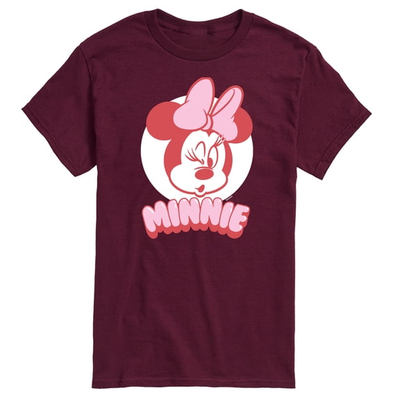 Mickey & Friends - Minnie Mouse Wink Face - Men's Short Sleeve Graphic T-Shirt