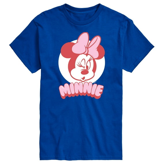 Mickey & Friends - Minnie Mouse Wink Face - Men's Short Sleeve Graphic T-Shirt