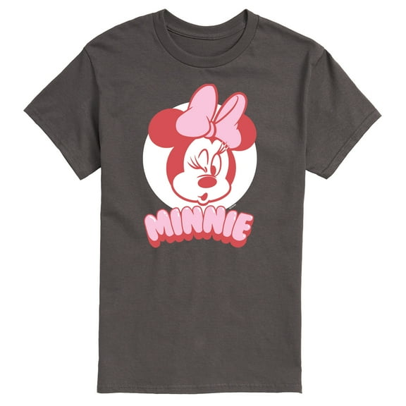 Mickey & Friends - Minnie Mouse Wink Face - Men's Short Sleeve Graphic T-Shirt