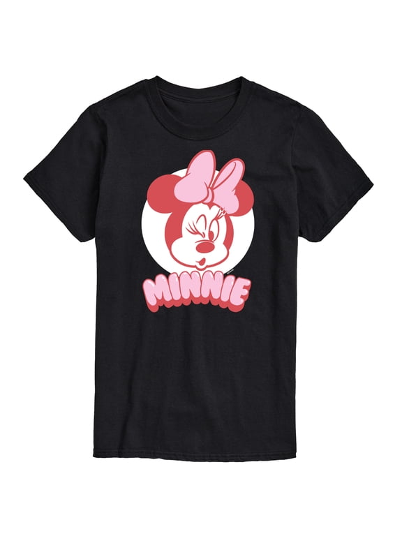 - Minnie Mouse Wink Face Men's Short Sleeve Graphic T-Shirt
