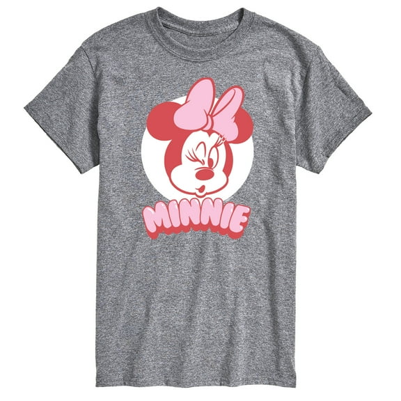 Mickey & Friends - Minnie Mouse Wink Face - Men's Short Sleeve Graphic T-Shirt
