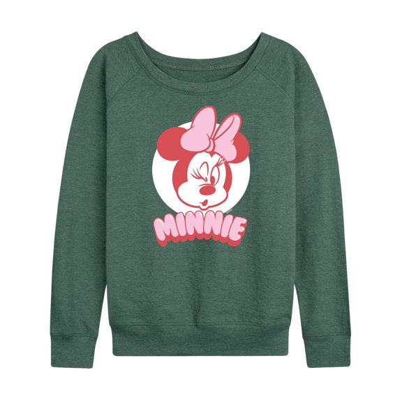 Mickey & Friends - Minnie Pink - Women's Lightweight French Terry Long Sleeve Shirt