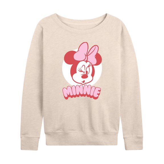Mickey & Friends - Minnie Pink - Women's Lightweight French Terry Long Sleeve Shirt