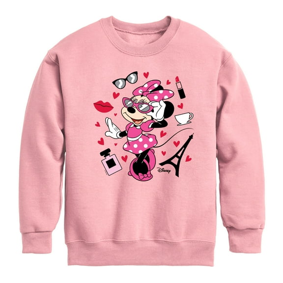 Disney - Mickey & Friends - Minnie - Pretty in Paris - Toddler And Youth Long Sleeve Graphic T-Shirt