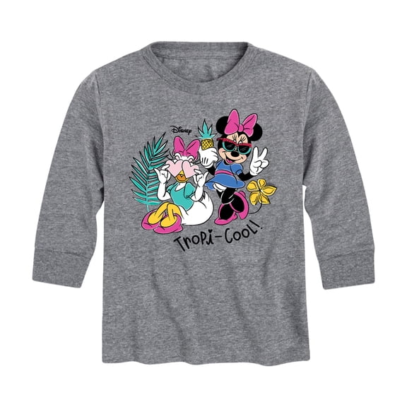 Mickey & Friends - Minnie and Daisy Tropicool Design - Toddler And Youth Long Sleeve Graphic T-Shirt