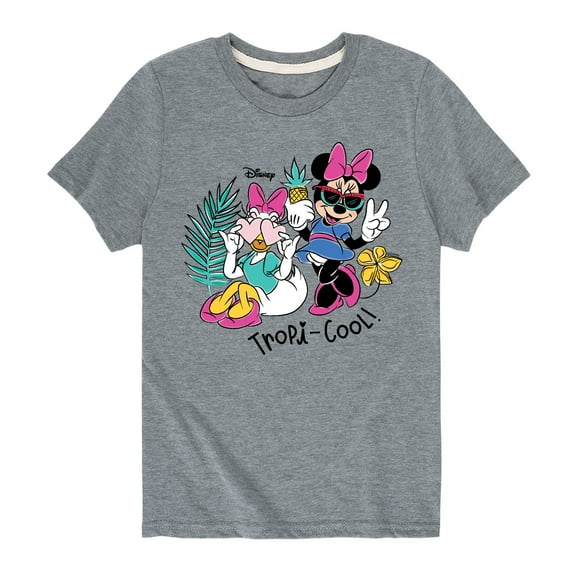 Mickey & Friends - Minnie and Daisy Tropicool Design - Toddler And Youth Short Sleeve Graphic T-Shirt