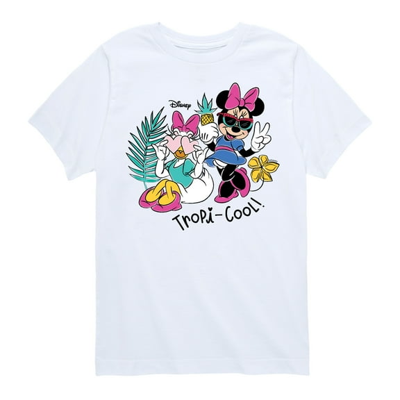 Mickey & Friends - Minnie and Daisy Tropicool Design - Toddler And Youth Short Sleeve Graphic T-Shirt