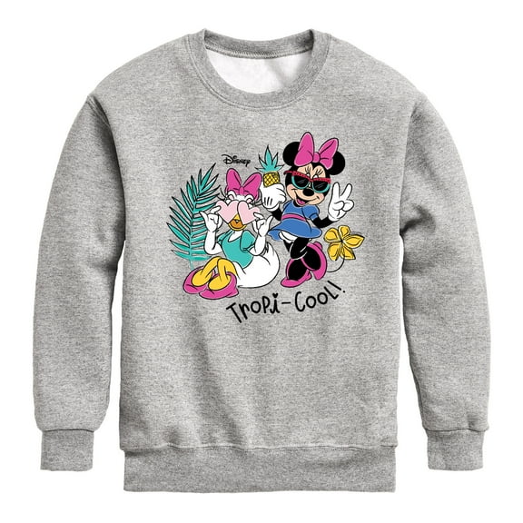 Mickey & Friends - Minnie and Tropicool Design - Toddler And Youth Crewneck Fleece Sweatshirt
