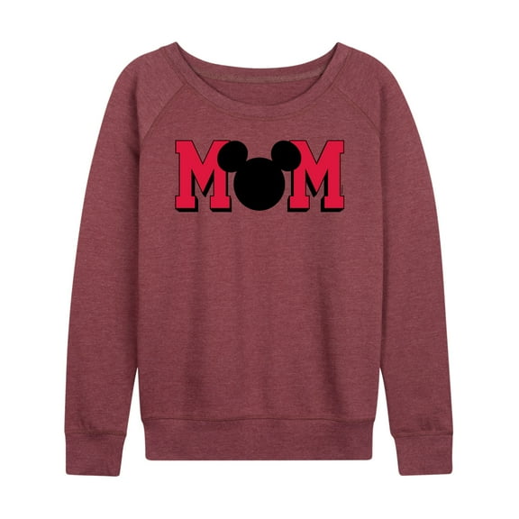 Mickey & Friends - Mom Mouse Silhouette - Women's Lightweight French Terry Long Sleeve Shirt