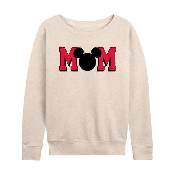 Mickey & Friends - Mom Mouse Silhouette - Women's Lightweight French Terry Long Sleeve Shirt