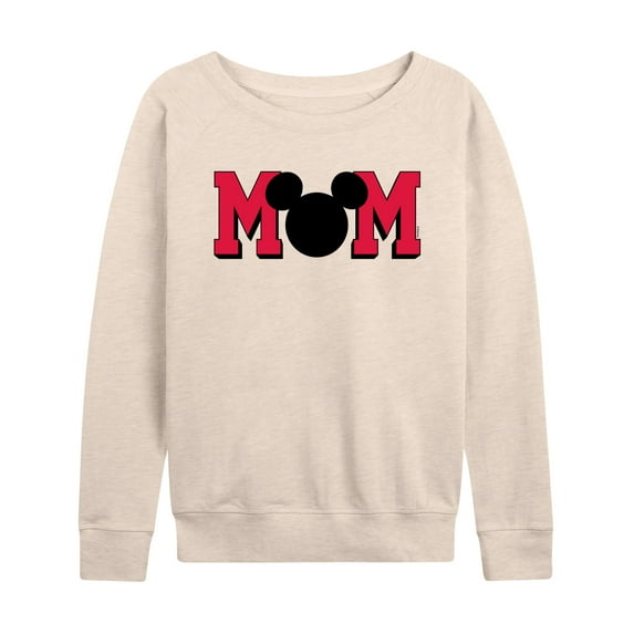 Mickey & Friends - Mom Mouse Silhouette - Women's Lightweight French Terry Long Sleeve Shirt