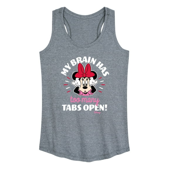 Mickey & Friends - My Brain Too Many Tabs - Women's Racerback Tank Top