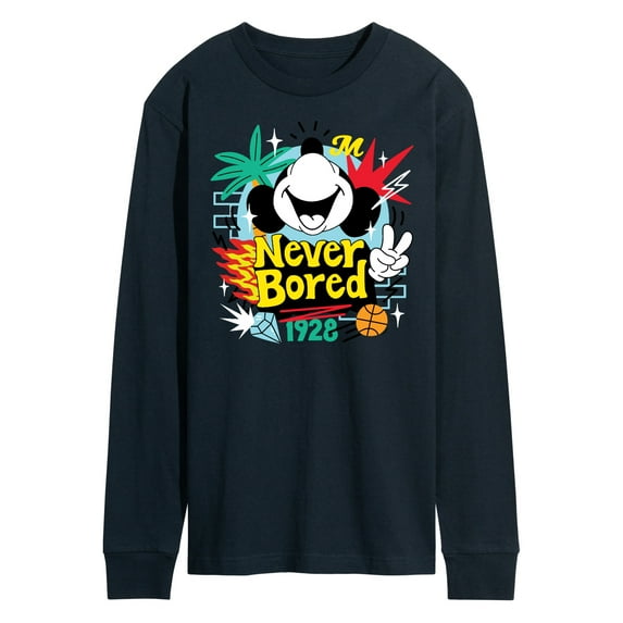 Mickey & Friends - Never Bored - Men's Long Sleeve T-Shirt