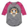 thumbnail image 1 of Mickey & Friends - Never Look Back - Toddler And Youth Girls Raglan Graphic T-Shirt, 1 of 5
