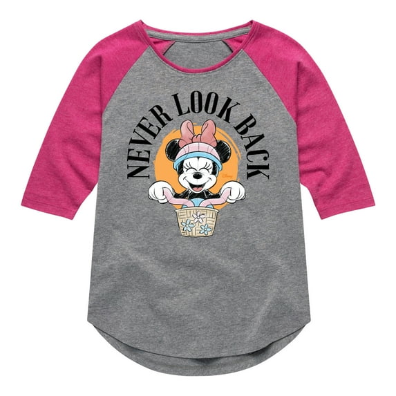 Mickey & Friends - Never Look Back - Toddler And Youth Girls Raglan Graphic T-Shirt