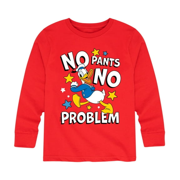 Mickey & Friends - No Pants No Problem - Youth Long Sleeve Graphic T-Shirt