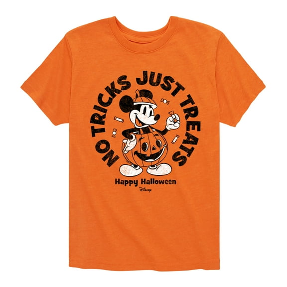 Mickey & Friends - No Tricks - Toddler And Youth Short Sleeve Graphic T-Shirt
