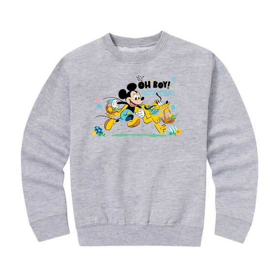 Mickey & Friends - Oh Boy Easter Is Here - Youth Crewneck Fleece Sweatshirt