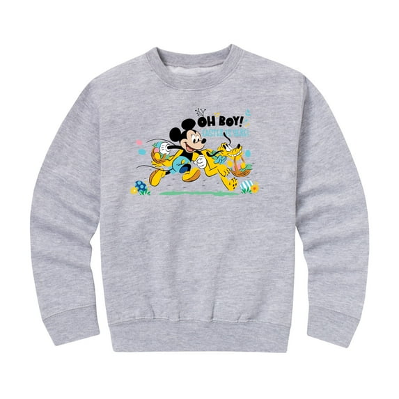 Mickey & Friends - Oh Boy Easter Is Here - Youth Crewneck Fleece Sweatshirt