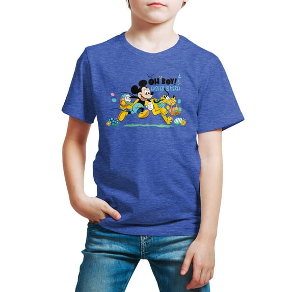 Mickey & Friends - Oh Boy Easter Is Here - Youth Short Sleeve Graphic T-Shirt