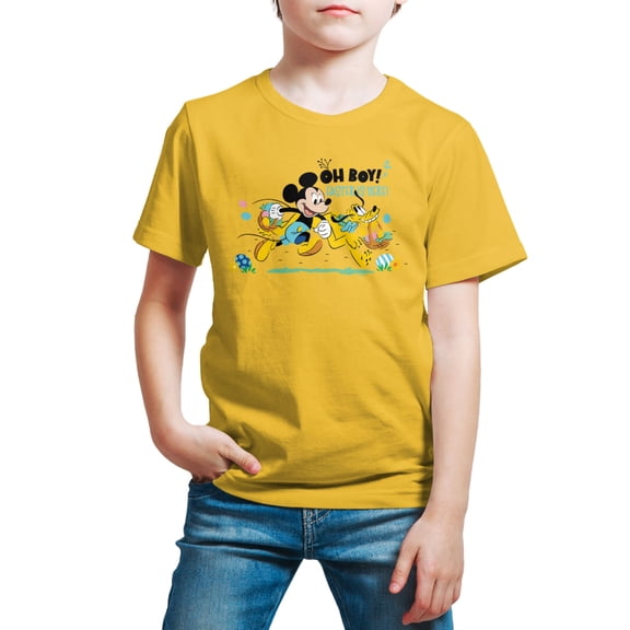 Mickey & Friends - Oh Boy Easter Is Here - Youth Short Sleeve Graphic T-Shirt