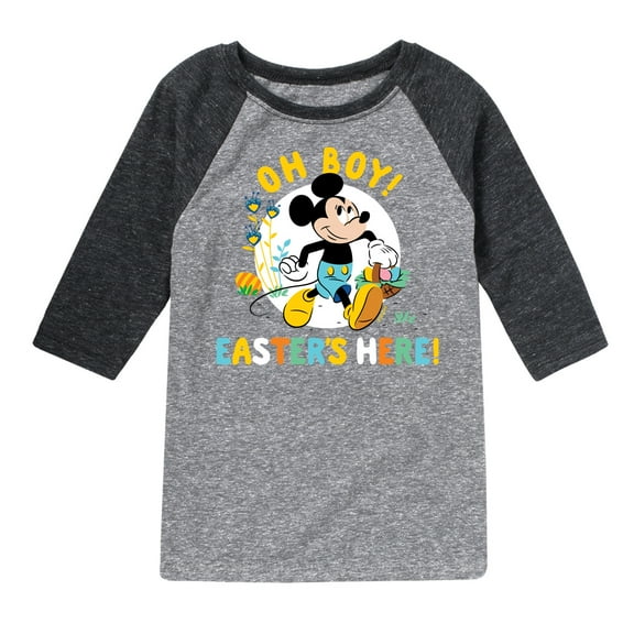 Mickey & Friends - Oh Boy Easters Here - Youth Raglan Graphic T-Shirt