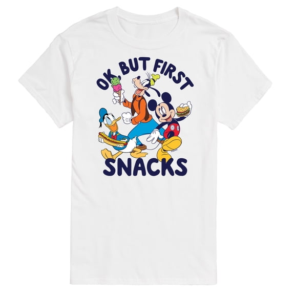 Mickey & Friends - Ok But First Snacks - Men's Short Sleeve Graphic T-Shirt