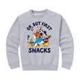 thumbnail image 1 of Mickey & Friends - Ok, But First Snacks - Toddler And Youth Crewneck Fleece Sweatshirt, 1 of 5