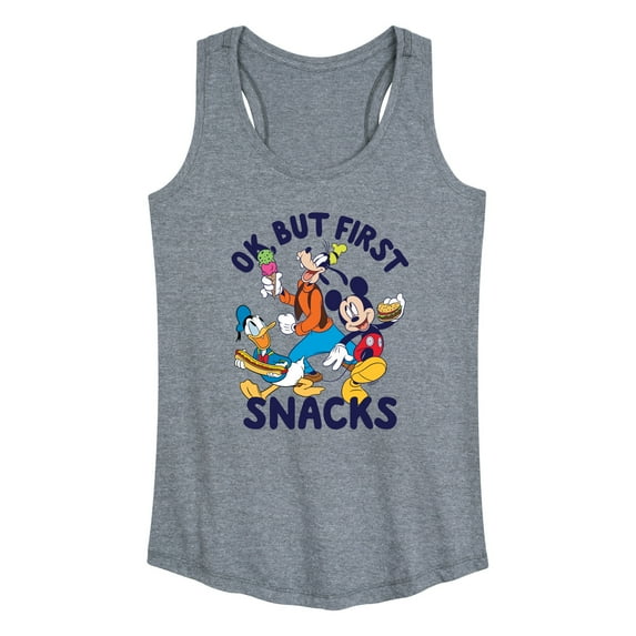 Mickey & Friends - Ok, But First Snacks - Women's Racerback Tank Top